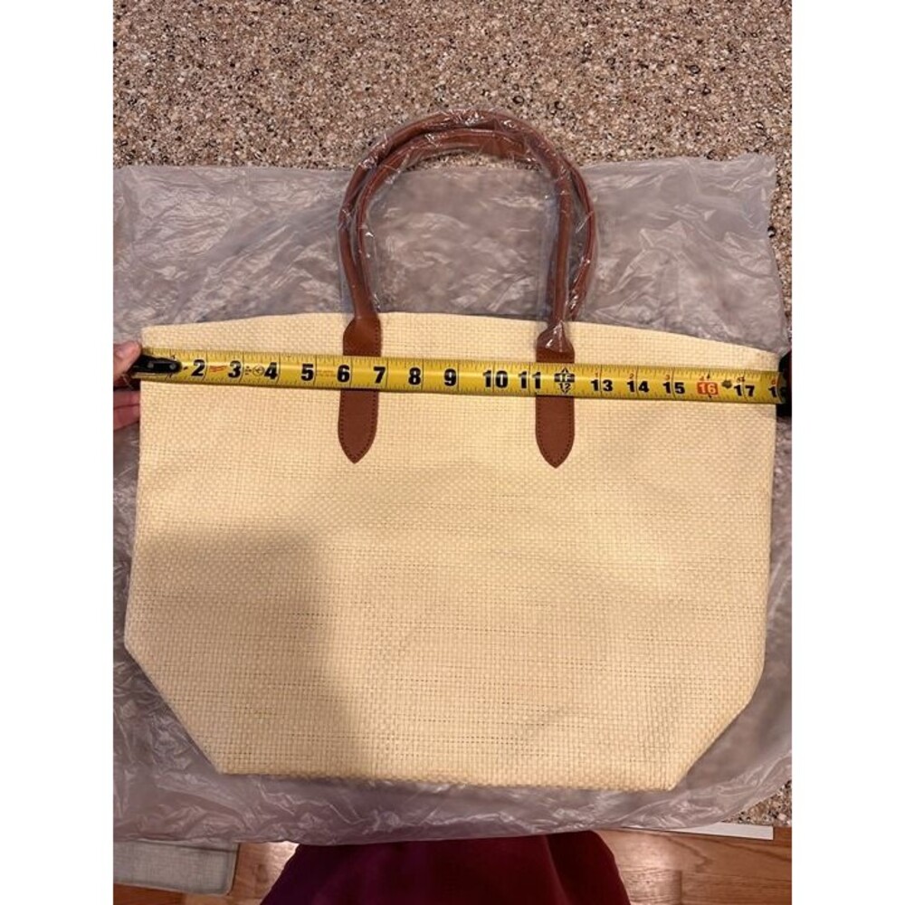 Women Straw Shoulder Tote Bag Spring Summer Beach Handbag - Picture 5 of 7